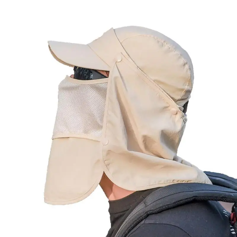 2020 Outdoor Unisex Visor Hats Fishing Sun Protector Cap UV Protection Face Neck Cover Sport Hiking | Спорт и развлечения