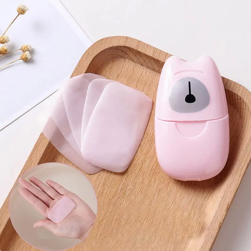 50 шт./кор. одноразовые портативные мини мыло бумага ароматическое кусковое