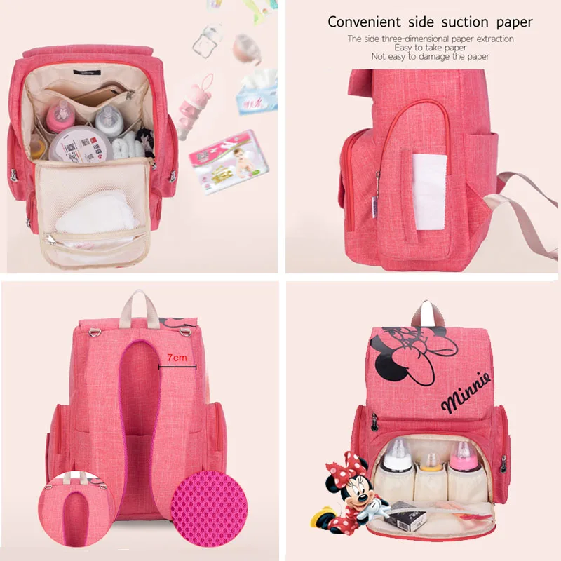Дисней Микки Минни Детские Пеленки сумки Bolso материнская коляска сумка подгузник