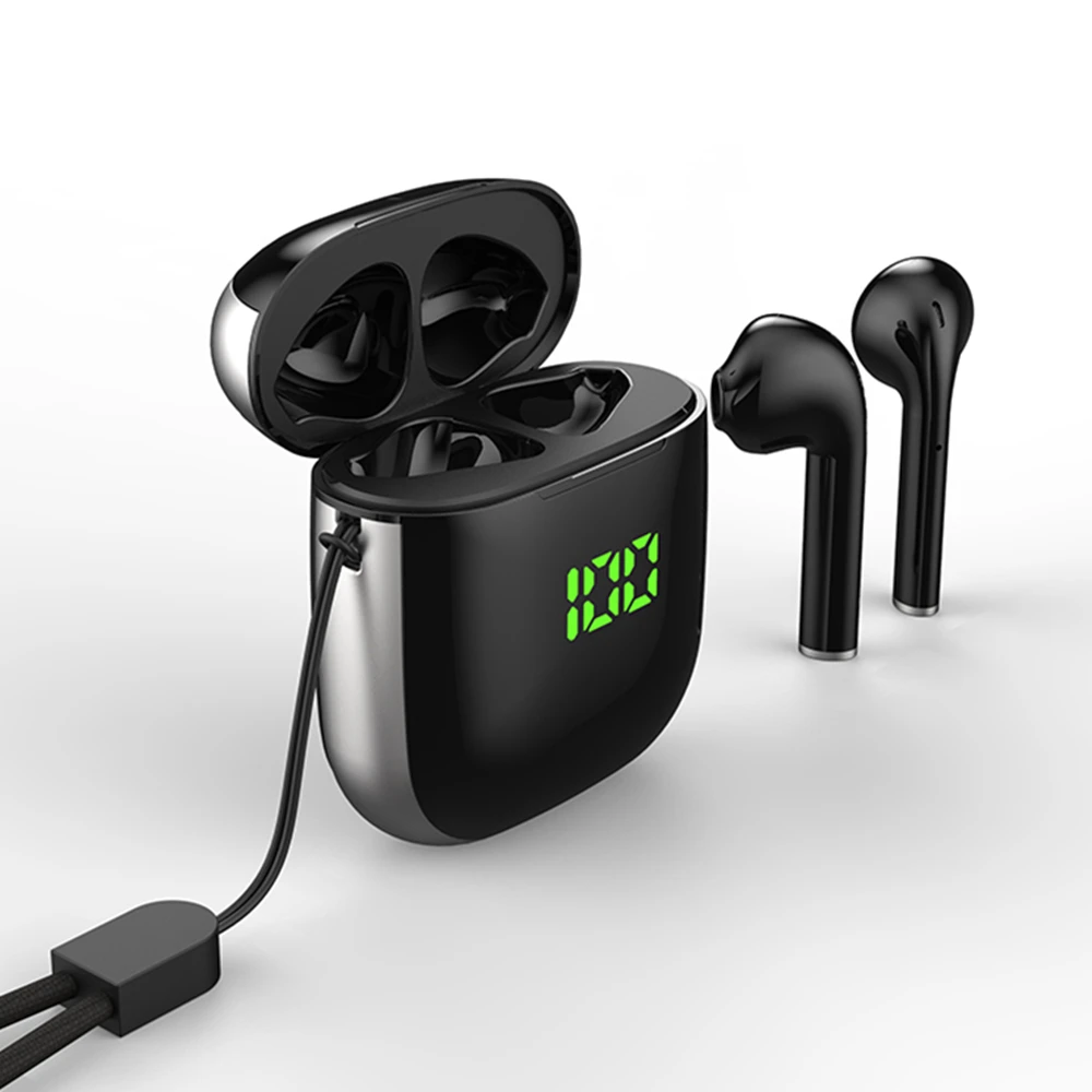Новые Bluetooth V5.0 наушники беспроводные наушники стерео наушники гарнитура с дисплеем батареи зарядная коробка для iPhone samsung