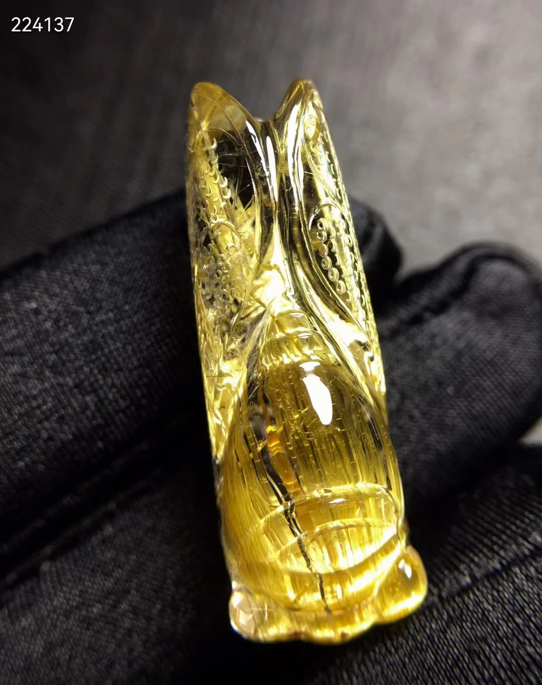 

Ожерелье из натурального золота с кулоном из рутилированного кварца, Цикада, резной бразильский камень 34*11,5*12,2 мм, богатые камни, ювелирные ...