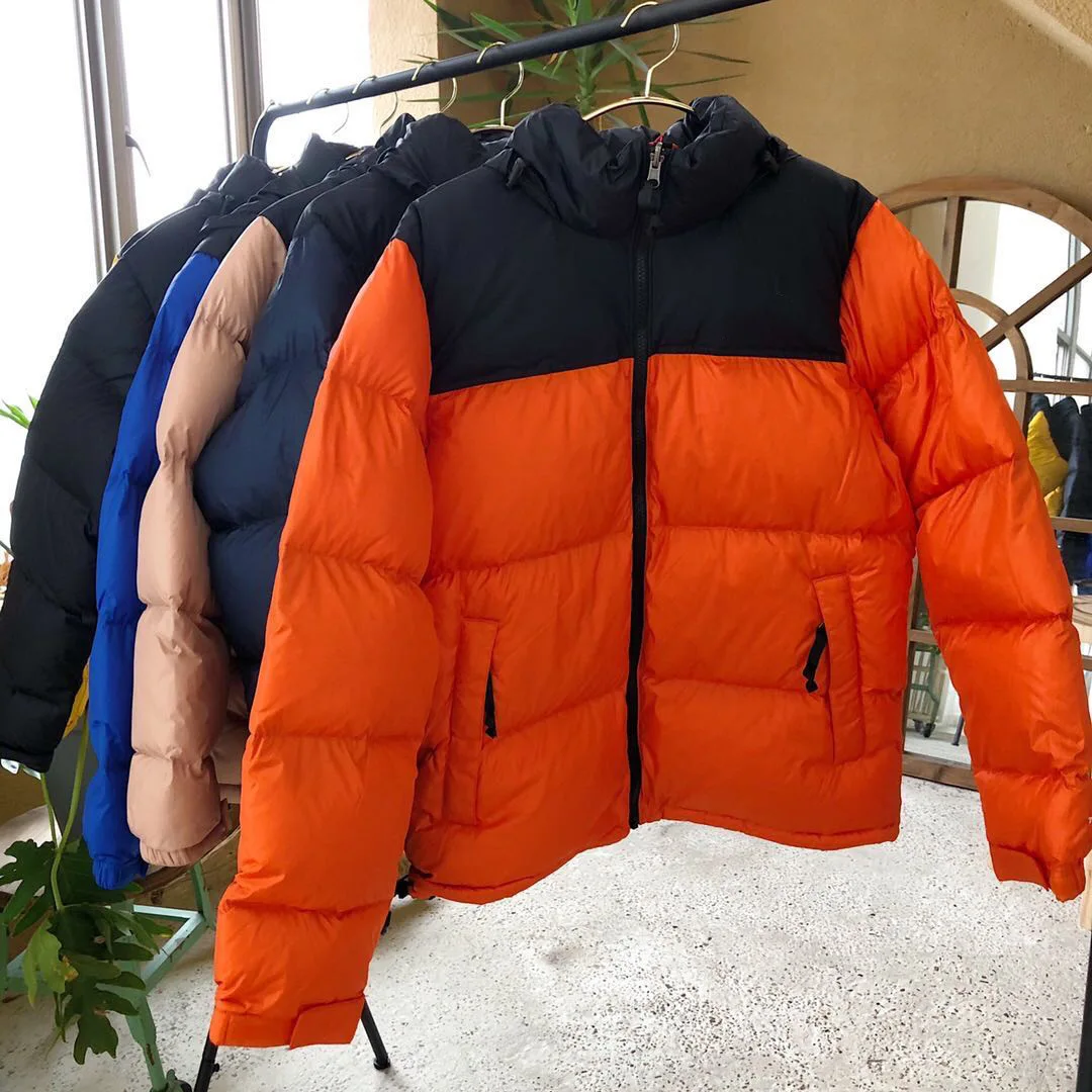 

2021 new winter down jacket fashion thick stitching couple classic white duck down long-sleeved down jacket with hat