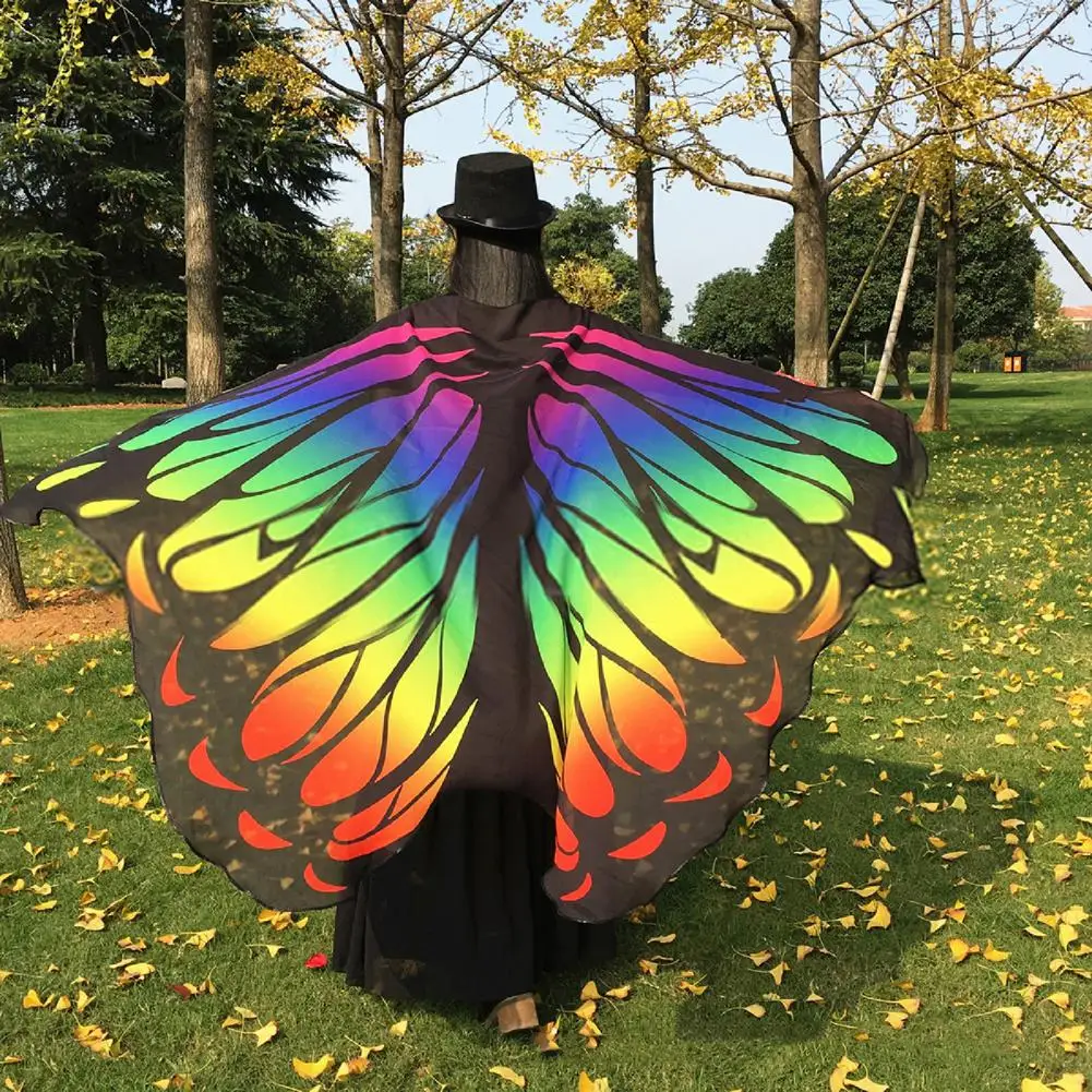Shawl Wrap Poncho Scarf Smooth Ultra-soft Polyester Wide Spread Butterfly Pattern Fashion Accessories for Beach |