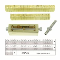 54pcsset rcidos foil stamping brasslettersfit to movego stamp machinethickness 15mmengraving deep 1 5mm