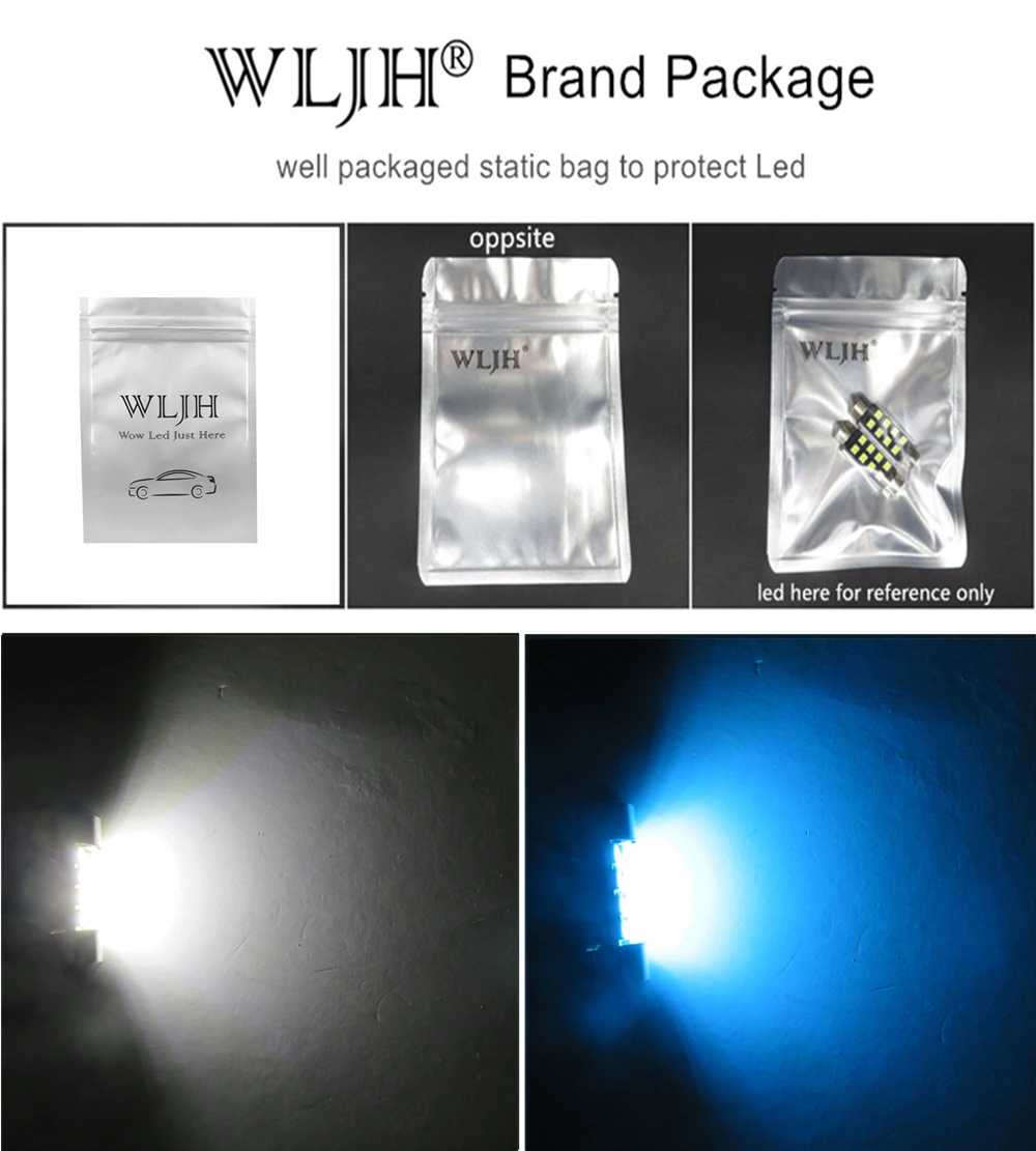 

WLJH 7x Pure White Ice Blue Bulb 2835SMD Car Led Interior Light Package For Honda CIVIC Sedan EX Hatch SI 2001-2005