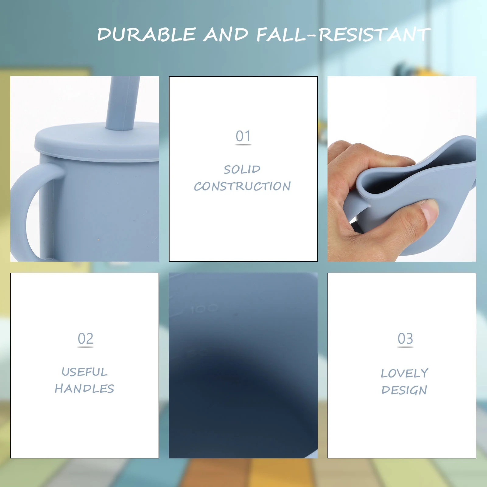 1 Juego de taza de aprendizaje para ni&ntilde;os, taza de agua para aprender a beber, taza de entrenamiento para beb&eacute;s-3