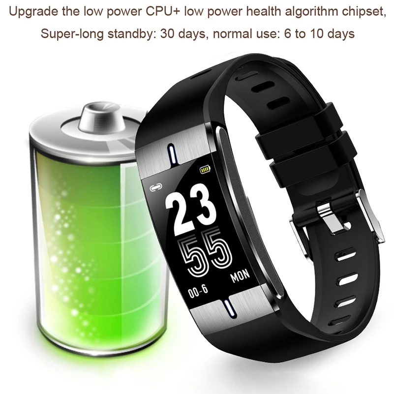 SmartWatch Body Fat Monitor Smart WristBand PPG 1.08 inch Men Women Heart Rate tracker Bracelet Calories Gym Fitness Tracker waterproof ip68 sport