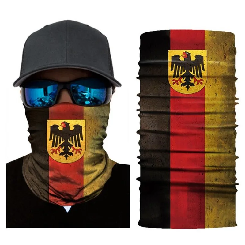 Шарф с национальным флагом США Великобритании DE IT RU для езды на мотоцикле шарф