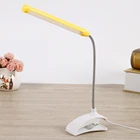 Гибкая настольная лампа с зажимом, светодиодная, USB, для чтения, учебы, офиса, работы, детский ночсветильник