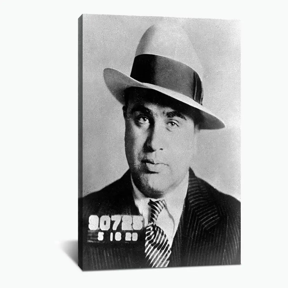 Настенная Картина на холсте Al Capone Mugshot плакаты и принты настенные картины для