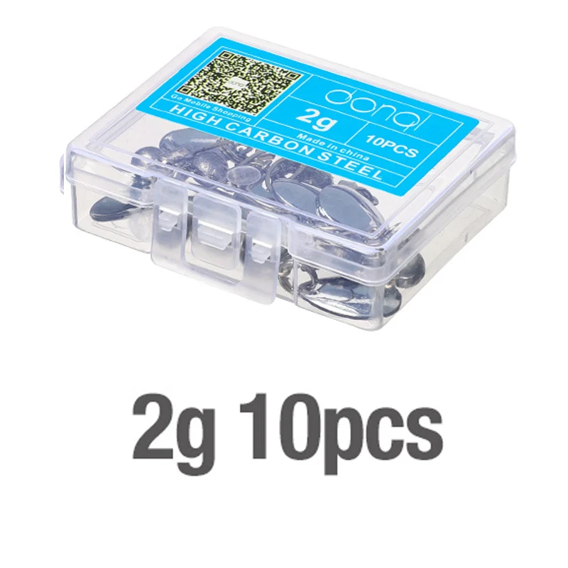 2g 10pcs DONQL 5/10 шт. Lead Jig Head бронзовых морских рыболовных крючков металлическая блесна, приманка, блестки привести Вес 2g 4g рыболовный крючок для мягкие приманки рыболовные снасти - Цвет: 2g 10pcs