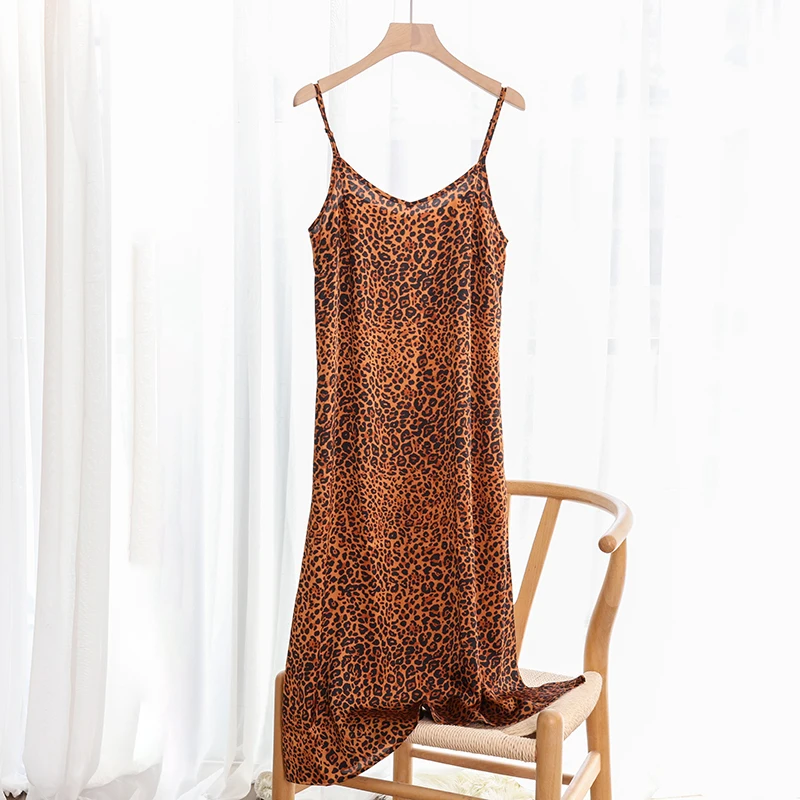 

S-4XL Korean Shining Polka Dot Summer Women Dress Spaghetti Strap Boho Leopard Print Maxi Party Vestidos Plus Size M30262