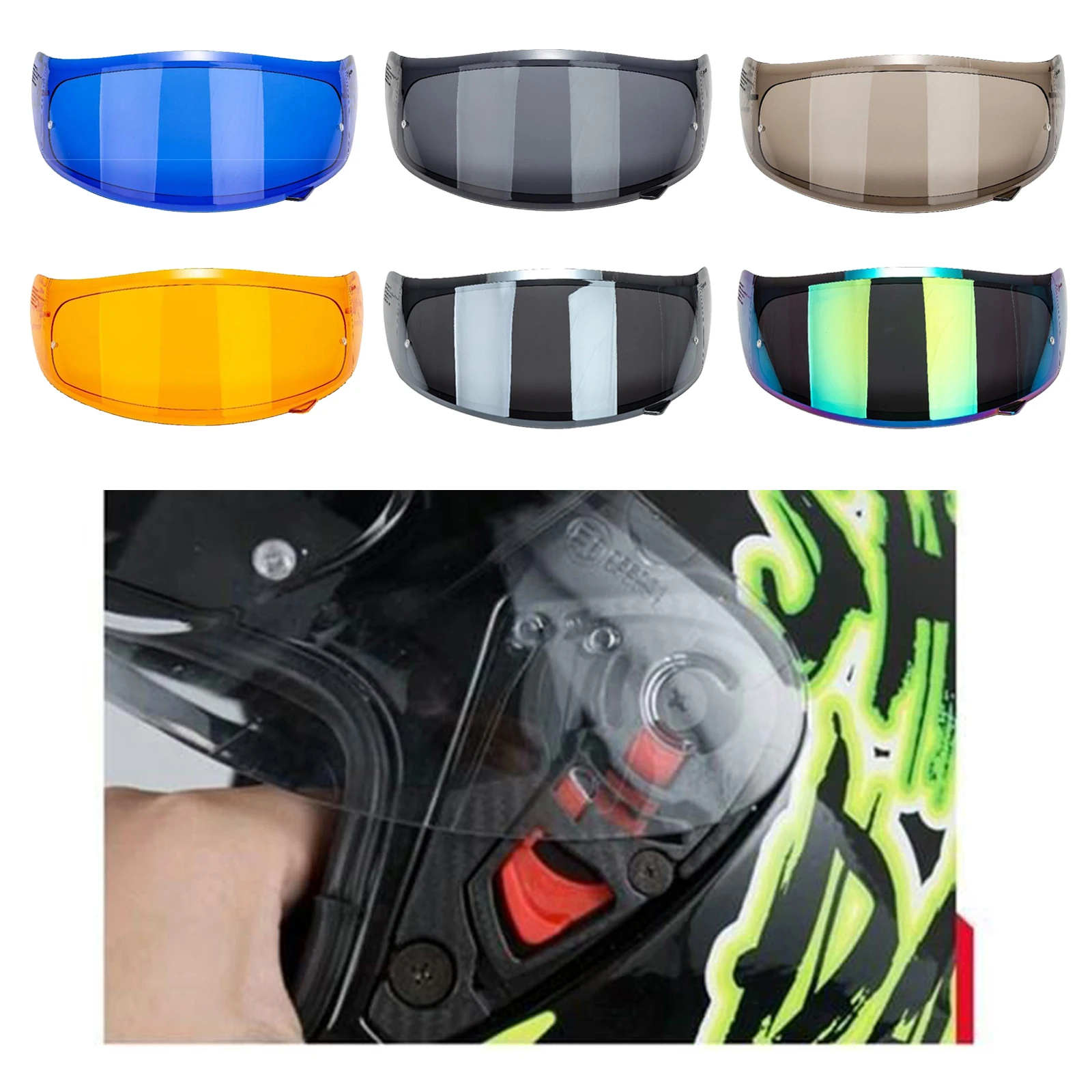

Anti-UV Motorcycle Helmets Lens Full Face Wind Shield Visor for MT Stinger Helmet Shield Multicolor anti-scratch helmet visor