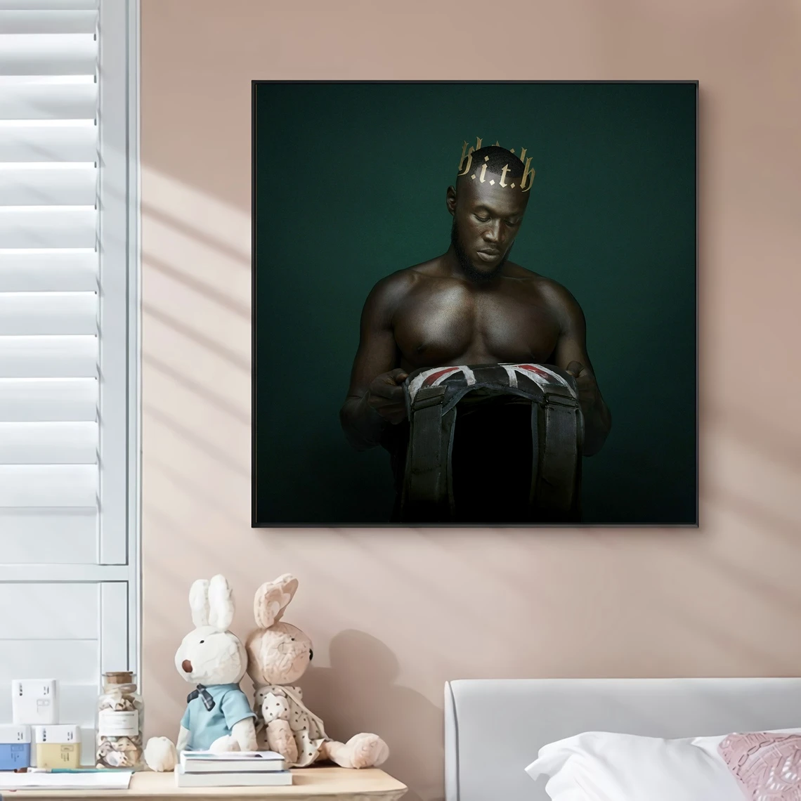 Π’ΠΊΠ°Π½Π΅Π²ΡΠΉ ΠΏΠΎΡΡΠ΅Ρ Stormzy Ρ ΠΈΠ·ΠΎΠ±ΡΠ°ΠΆΠ΅Π½ΠΈΠ΅ΠΌ Π³ΠΎΠ»ΠΎΠ²Ρ ΠΌΡΠ·ΡΠΊΠ°Π»ΡΠ½ΠΎΠ³ΠΎ Π°Π»ΡΠ±ΠΎΠΌΠ°, Π½Π°ΡΡΠ΅Π½Π½Π°Ρ ΠΆΠΈΠ²ΠΎΠΏΠΈΡΡ, Ρ
ΡΠ΄ΠΎΠΆΠ΅ΡΡΠ²Π΅Π½Π½ΠΎΠ΅ ΡΠΊΡΠ°ΡΠ΅Π½ΠΈΠ΅ Π’ΠΊΠ°Π½Π΅Π²ΡΠΉ ΠΏΠΎΡΡΠ΅Ρ Stormzy Ρ ΠΈΠ·ΠΎΠ±ΡΠ°ΠΆΠ΅Π½ΠΈΠ΅ΠΌ Π³ΠΎΠ»ΠΎΠ²Ρ ΠΌΡΠ·ΡΠΊΠ°Π»ΡΠ½ΠΎΠ³ΠΎ Π°Π»ΡΠ±ΠΎΠΌΠ°, Π½Π°ΡΡΠ΅Π½Π½Π°Ρ ΠΆΠΈΠ²ΠΎΠΏΠΈΡΡ, Ρ
ΡΠ΄ΠΎΠΆΠ΅ΡΡΠ²Π΅Π½Π½ΠΎΠ΅ ΡΠΊΡΠ°ΡΠ΅Π½ΠΈΠ΅