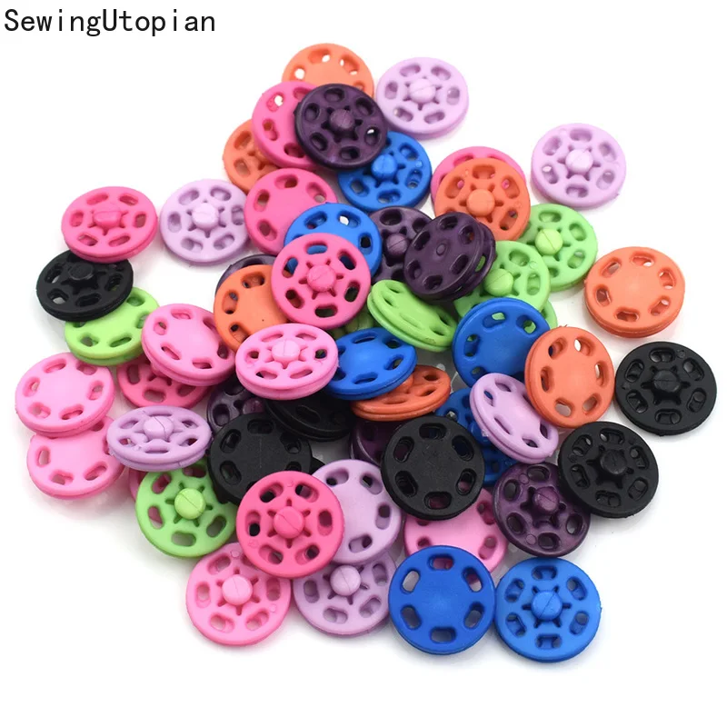

100PCS Small ABS Plastic Snap Fasteners Press Button Stud Sewing Accessory 10mm/11.5/12.5mm/15mm/18mm Buttons