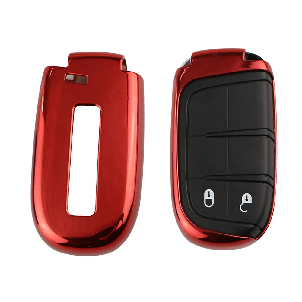 1 шт. глянцевый красный дистанционный умный чехол для ключей FOB мягкий подходит