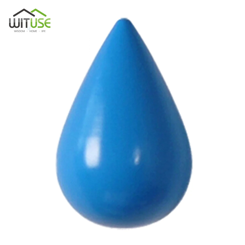Blue Water drop 3D настенный крючок для ключей, стойка для ключей, олень, голова животного, рога, смола, для дома, подвесная одежда, шляпа, вешалки для шарфа, украшение для дома, гостиной - Цвет: Blue Water drop