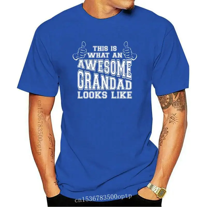 

Grandad Awesome Grandpa Gift Present T-Shirt Premium Cotton Grandma Funny