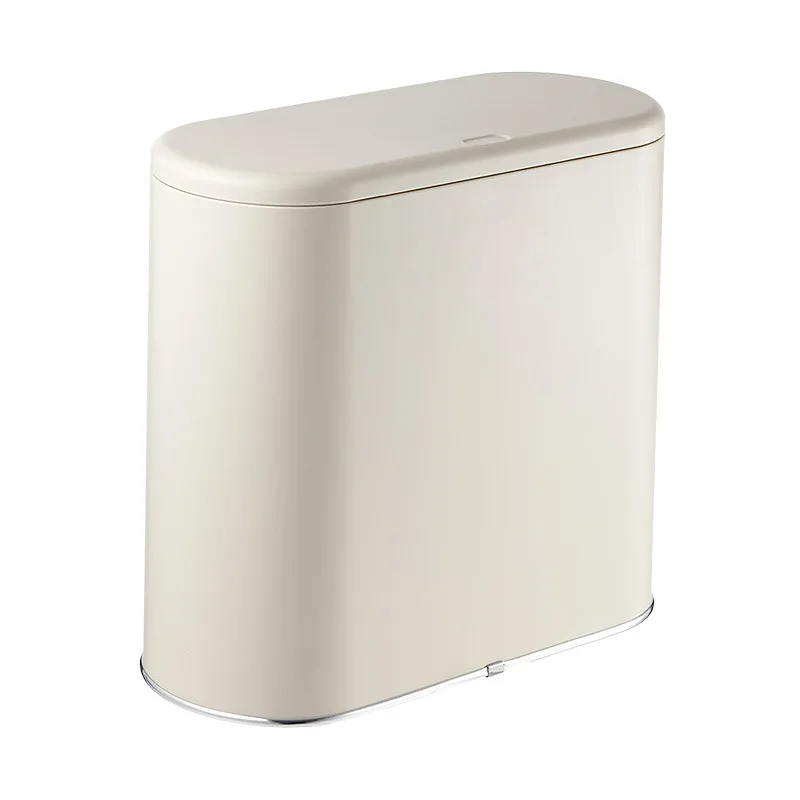 

8L Large Press Type Trash Can With Lid Waterproof Garbage Bin Toilet Bedroom Kitchen Bin Poubelle De Cuisine Household Storage