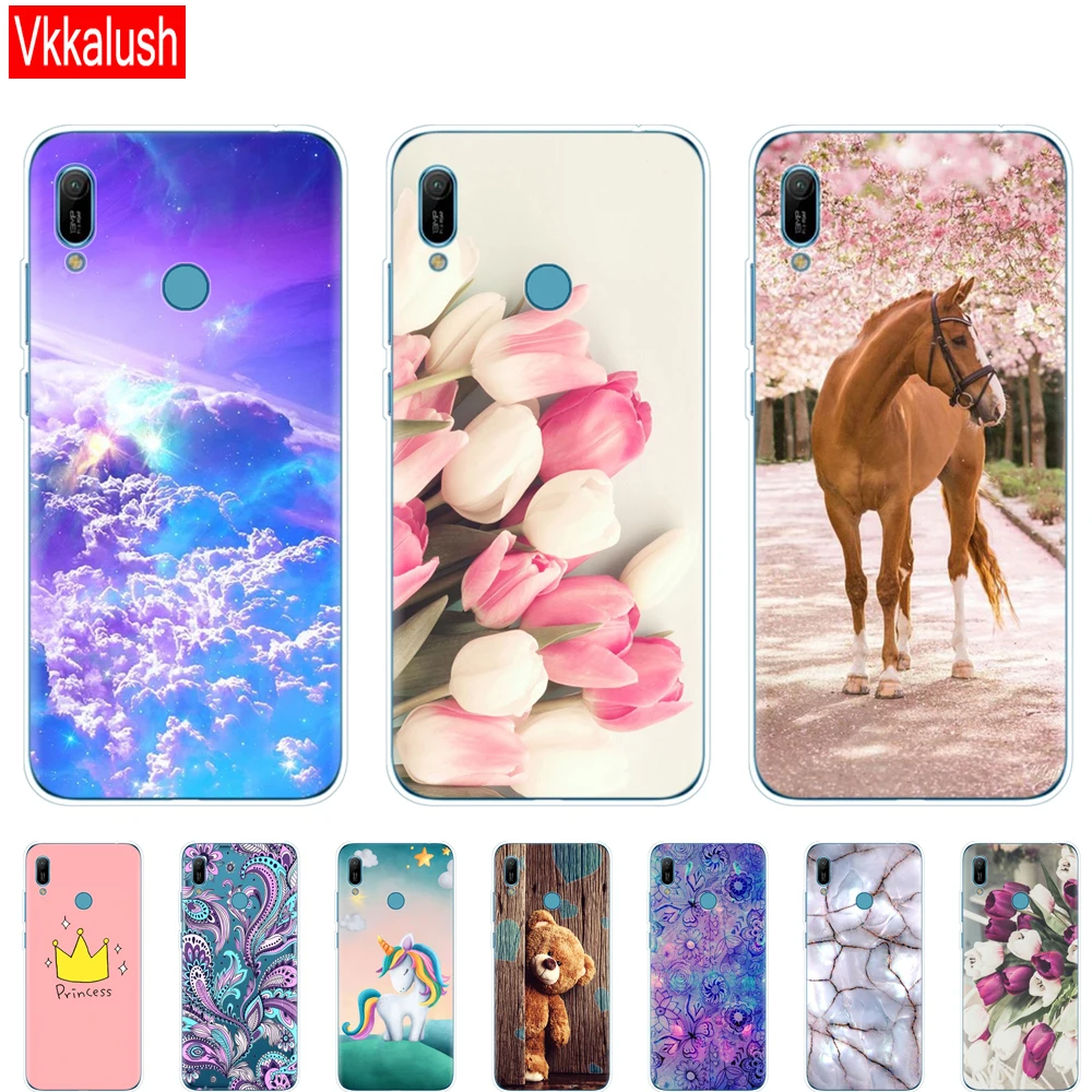 Чехол для Huawei Y6 2019 силиконовый чехол из ТПУ мягкий телефона дюймов искусственная