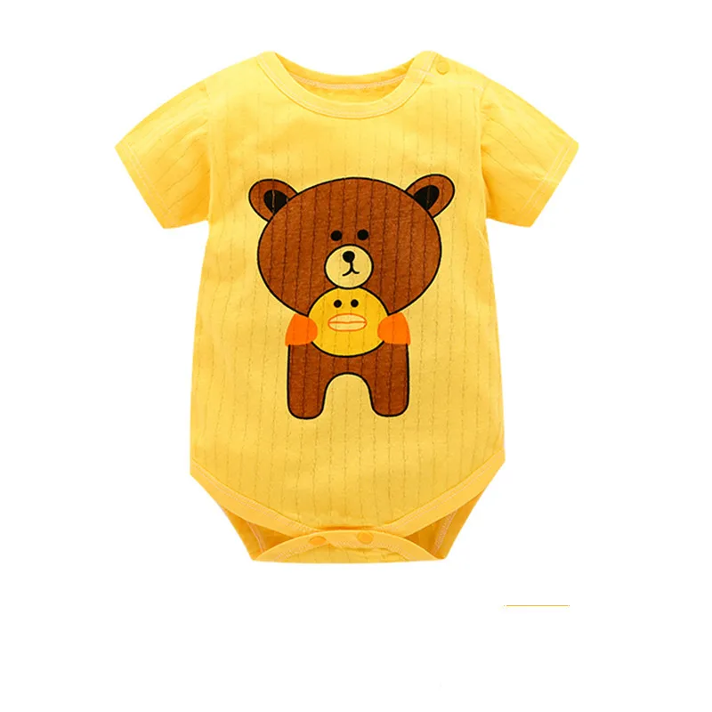 Детский комбинезон с коротким рукавом из хлопка 100% хлопковые штаны на лямках