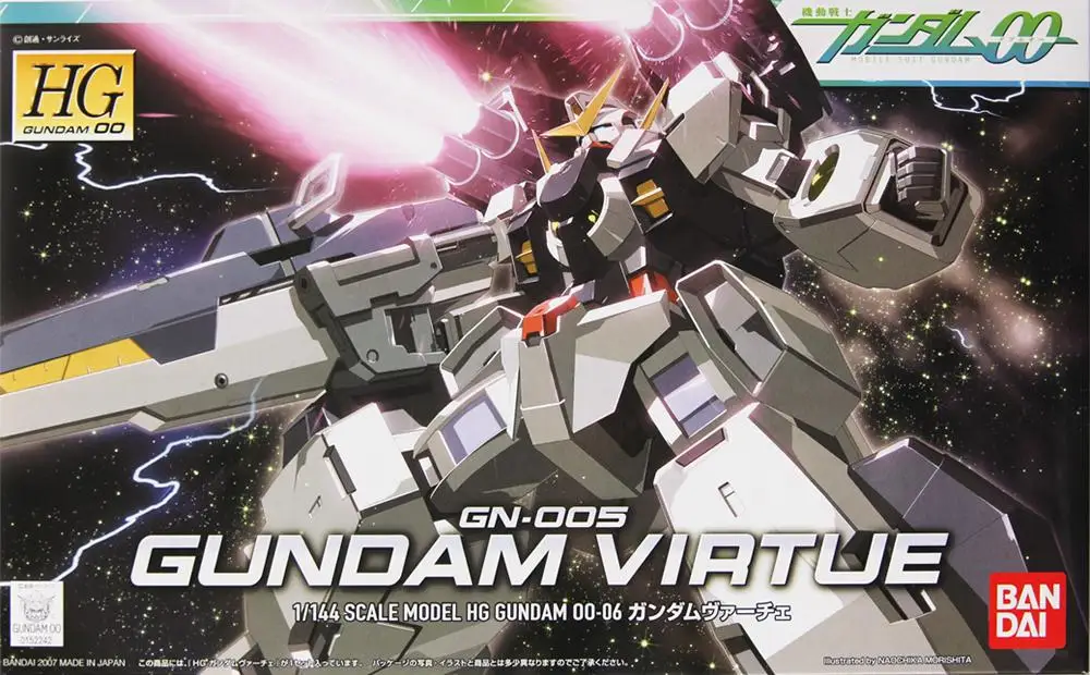 Оригинальный BANDAI 00 06 HG 1/144 Gundam добродетель GN 005 Модель Набор Фигурки Куклы Brinquedos (HGD