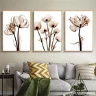 Индивидуальный размер, минималистичные абстрактные постеры с изображением цветов и растений, напечатанные декоративные картины для повседневной гостиной