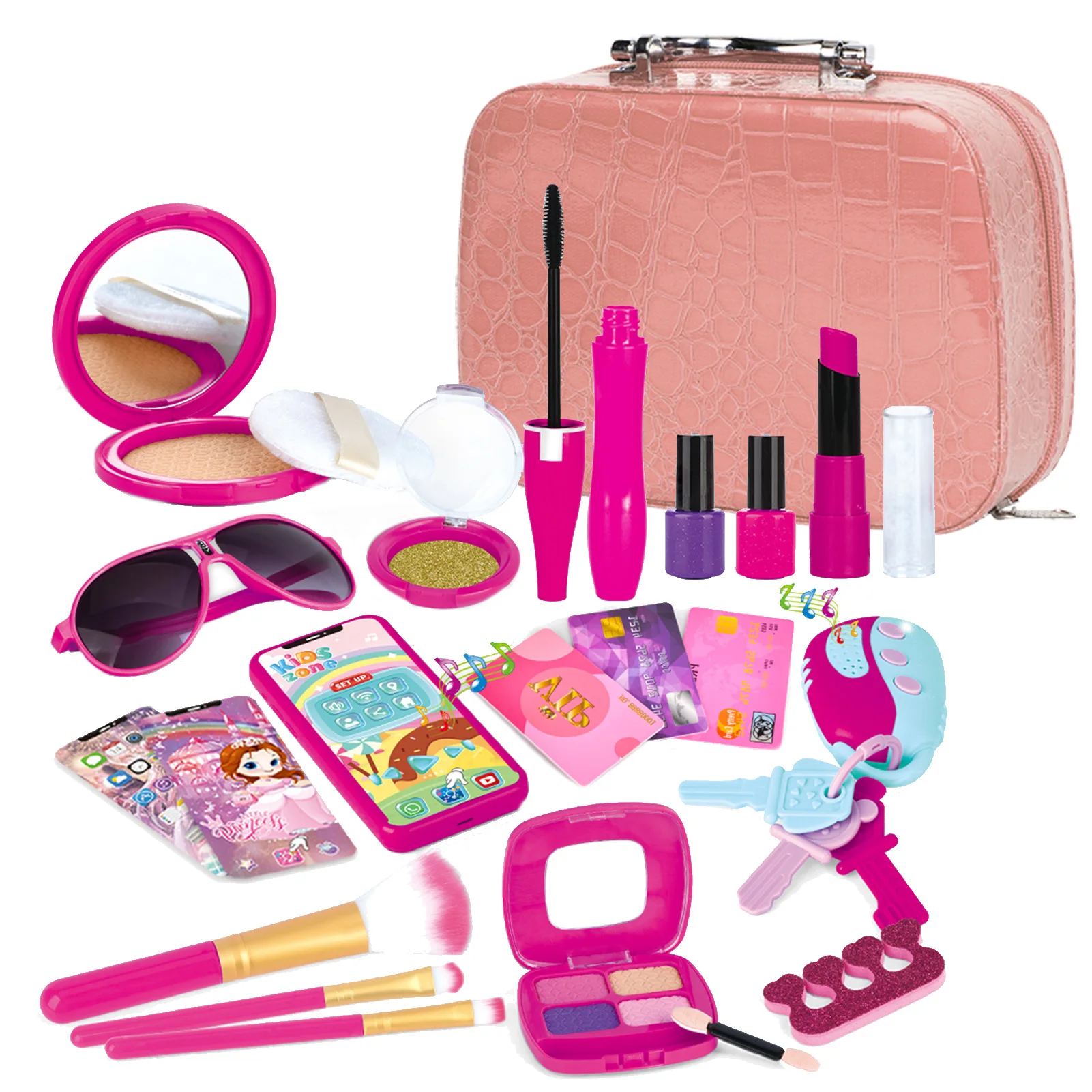 

Simulation Girl Makeup Toy Set Pretend Play Cosmetic Toy Kit Princess Beauty Pretend Play Cosmetic Hairdressing Toy Girls Gifts