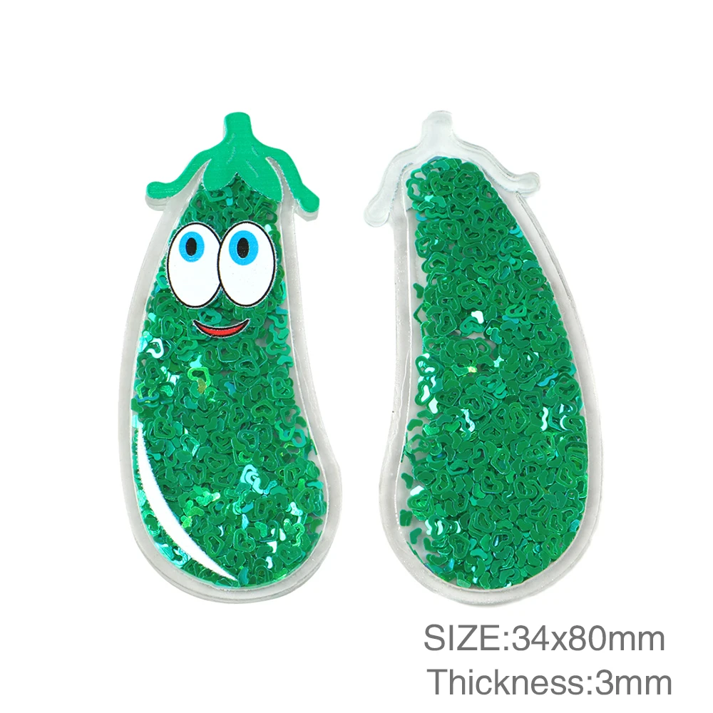 Новый завод фрукты прозрачная пластиковая смола с красочными блестками сделай