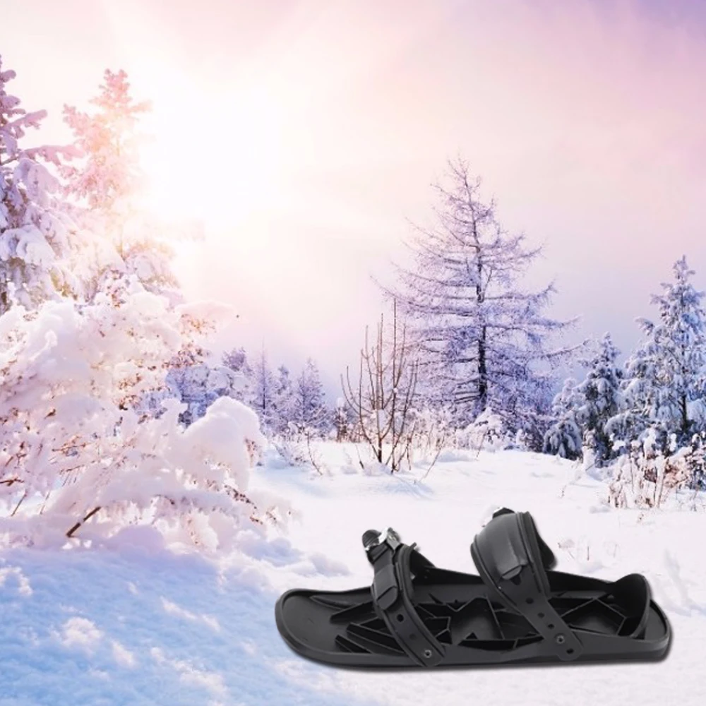 

Mini Ski Skates for Snow Ski The Short Skateboard Shoes High Quality Adjustable Bindings Portable Skiing Shoes Adjustable 37-47