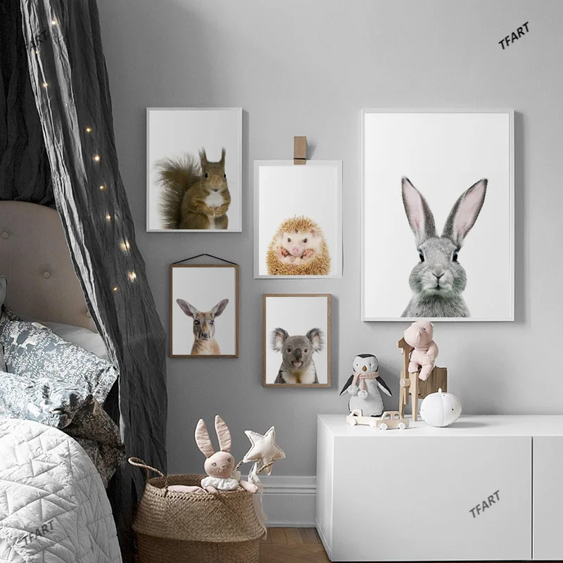 

Rabbit Squirrel Diamond Embroidered Nordic Animal Diamond Painting Diamond Inlaid DIY Full Diamond Embroidery Home Decoration