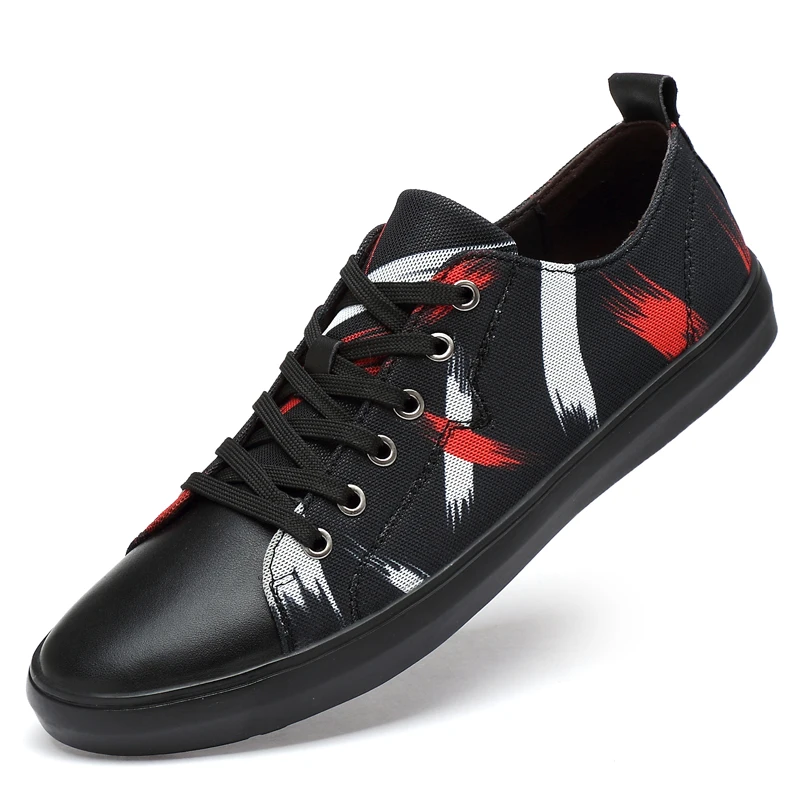 Men Shoes fashion Canvas Upper Loafers Breathable Autumn lace up comfortable Casual Shoes Outdoor Men Sneakers shoes