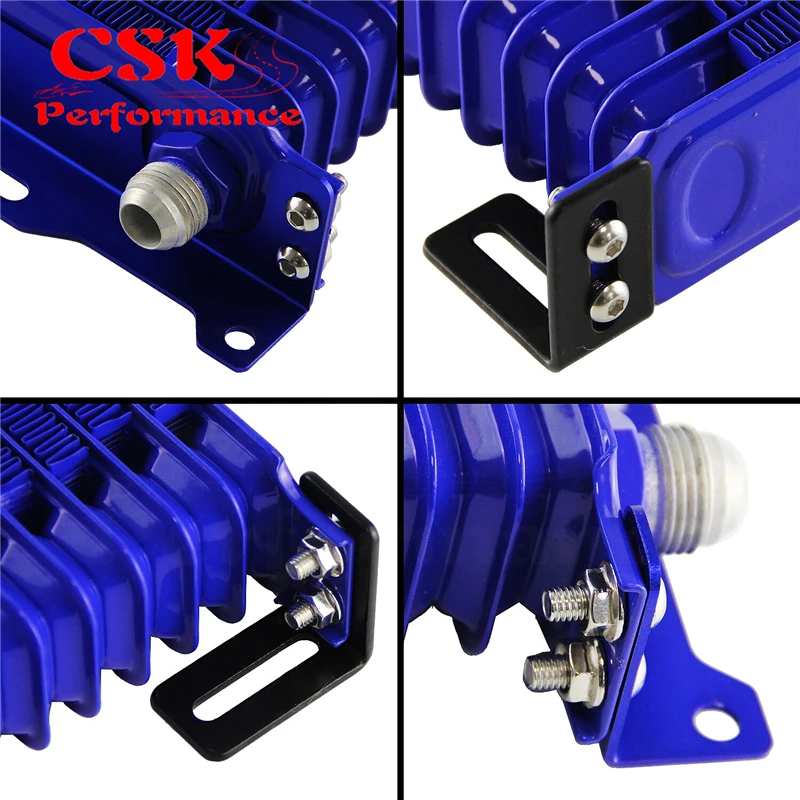 7 рядов AN10 Двигатель гонки доверие масляный радиатор с термостатом фильтр