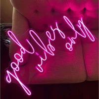 good vibes only neon sign letter led custom wall decor for party cafe store bar wedding decoration neon light sign
