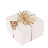 20pcs 4inch white cookie boxes 4x4x2 5 inches with window kraft paper bakery boxes pastry boxes cupcake boxes