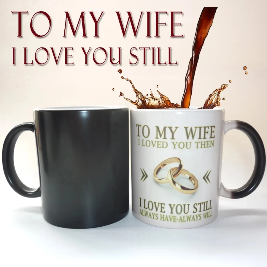

Для моей жены или мужа 350 мл кофейные кружки и чашки меняющие цвет семейная кружка меняющая цвет лучший подарок для вашего меда