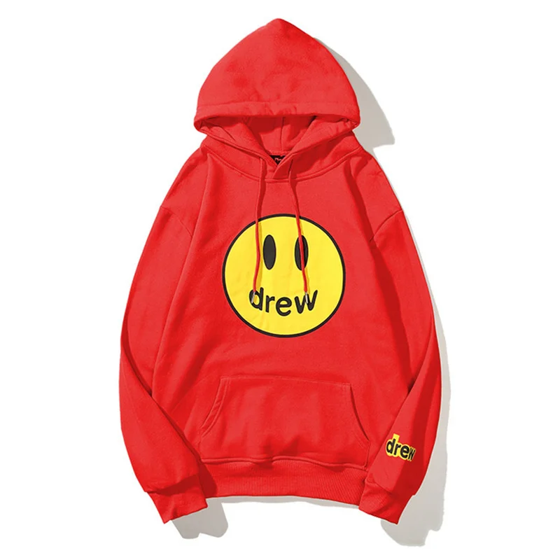 

Drew house Basic Smile Face Men's Fashion Hoodies Justin Bieber Drew House Women Men Hoodie Streetwear Couple's Hoodie