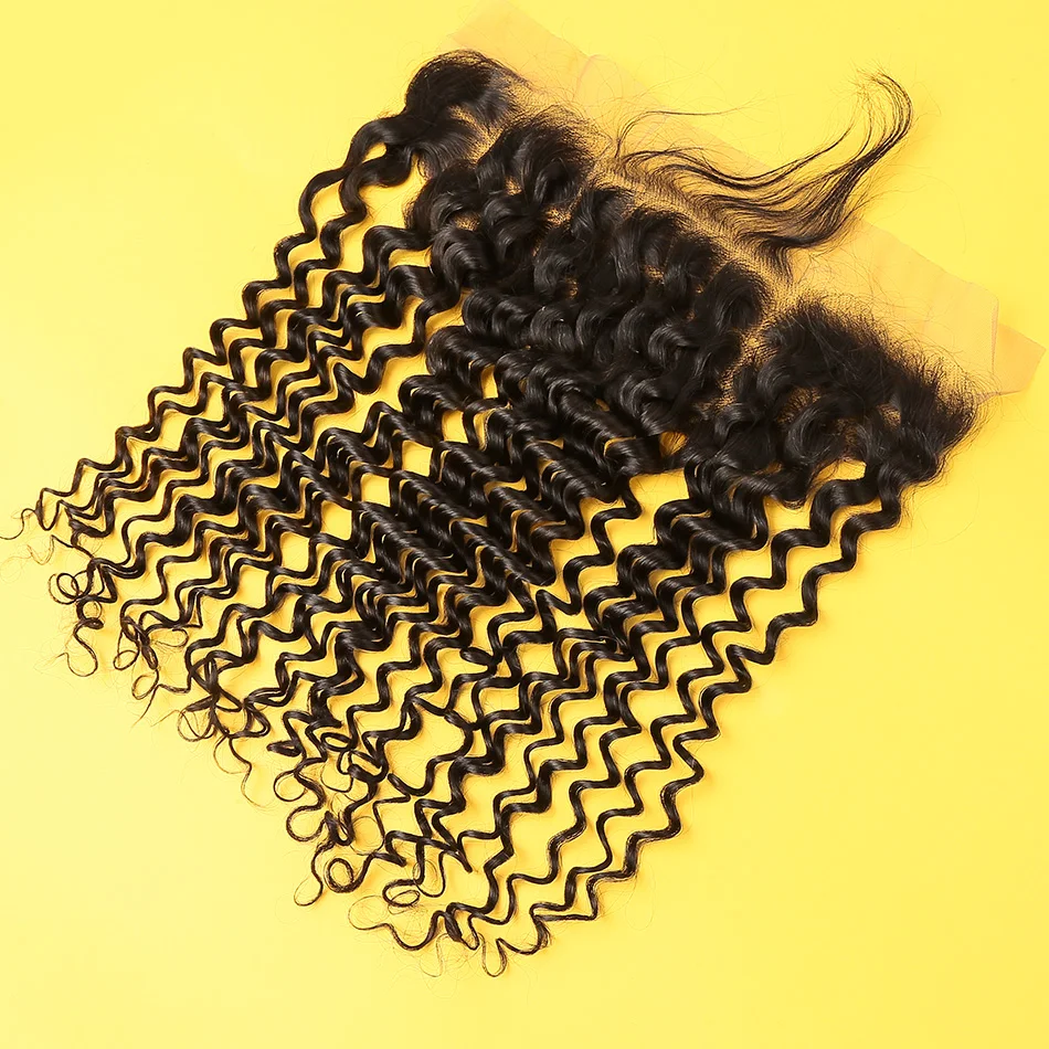 Бразильские волнистые волосы 13х4 кружевные фронтальные узлы отбеленные с