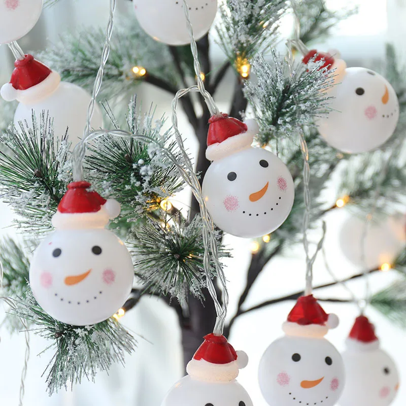 

LED Snowman Christmas Tree Garland String Lights Christmas Decoration for Home Christmas Ornaments Navidad Natal New Year 2020