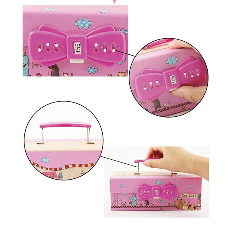 Вместительный трехслойный чехол для карандашей портативный бумажный с кодовым