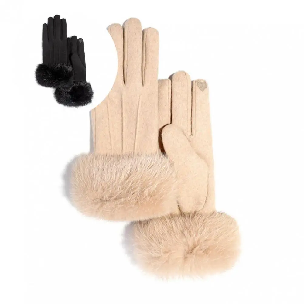 

1 пара нескользящих модных однотонных велосипедных варежек, отличные Прошитые женские перчатки, износостойкие для покупок