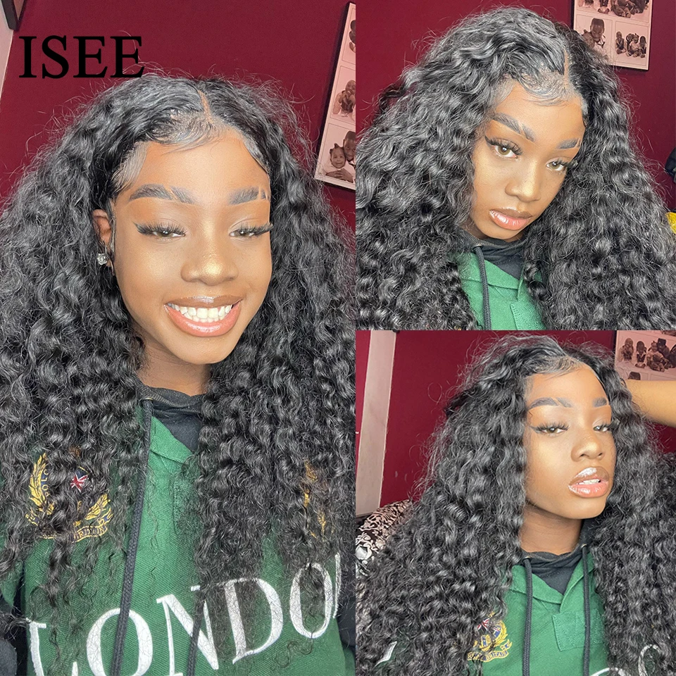Перуанские парики с глубокой волной на сетке спереди для женщин 150% Плотность