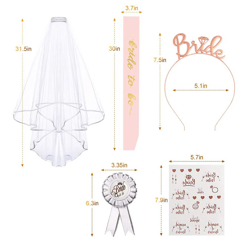 23 шт. невесты селфи реквизит из розового золота свадебные душ вечерние