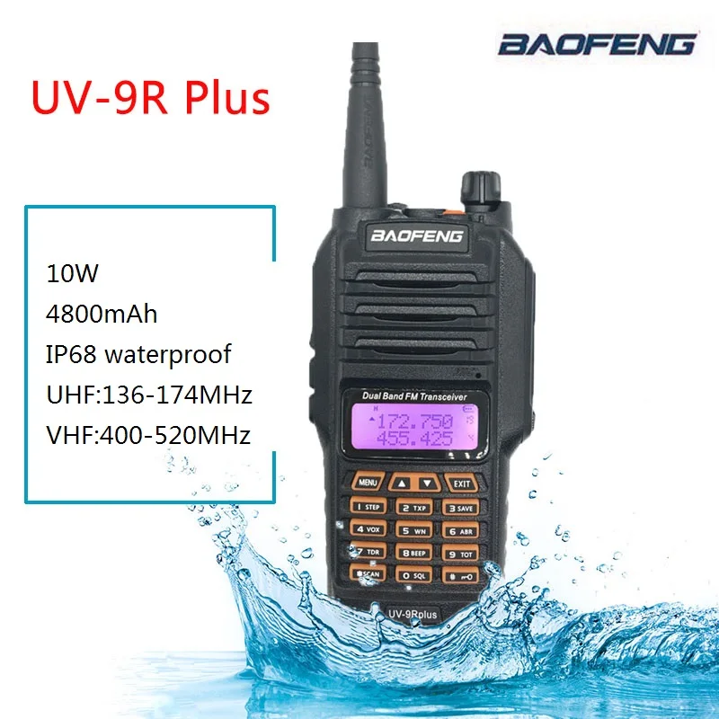 10W Baofeng uv9r plus Waterproof Walkie Talkie Portable CB Ham Radio Station HF Transceiver Radio Transmitter VHF UHF UV-9R 10KM