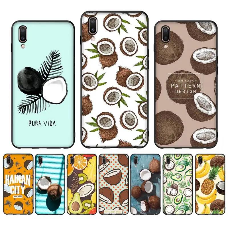 

Coconut On The Beach Phone Case Case For Oppo Reno Realme C3 6Pro Cover For vivo Y91C Y17 Y19