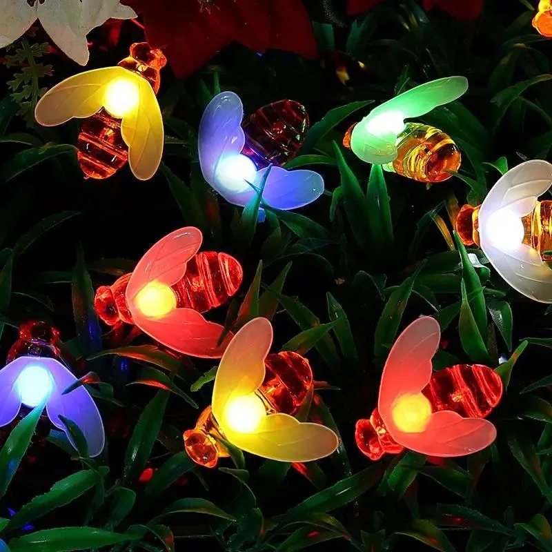 

9.5m Length 50 LED lights Christmas tree Decoration Bee type Warm White/White/Multi Color 8 Modes to Show Can outdoor USE