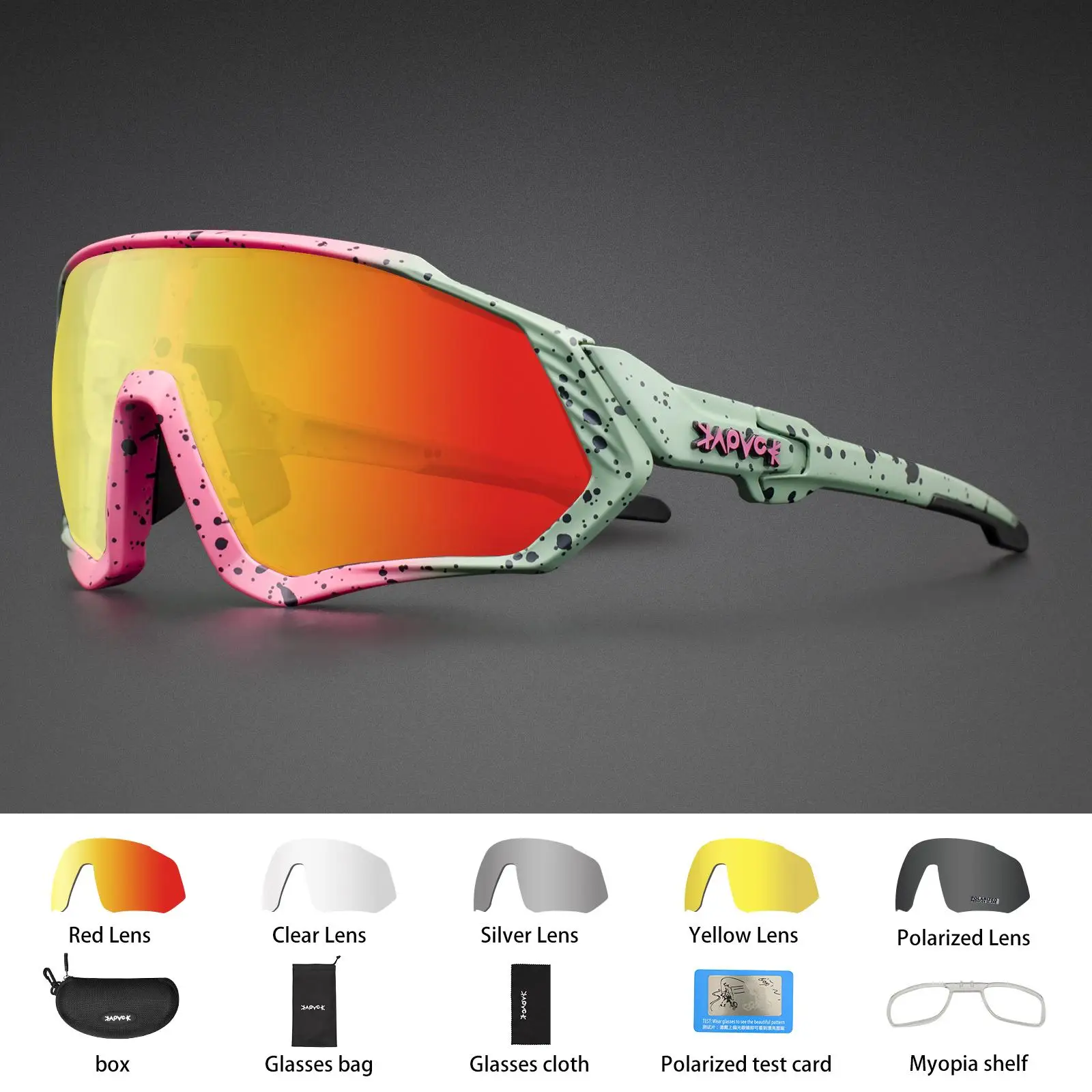 

Kapvoe Bike Sunglasses Motorcycle Fishing Glasses Cycling MTB Road Eyewear Polarized Bicycle Glasses For Men Women Sport Goggles