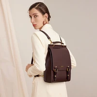 women genuine leather backpacks purse shoulder bags female vintage travel backpack casual school college book bag for girls