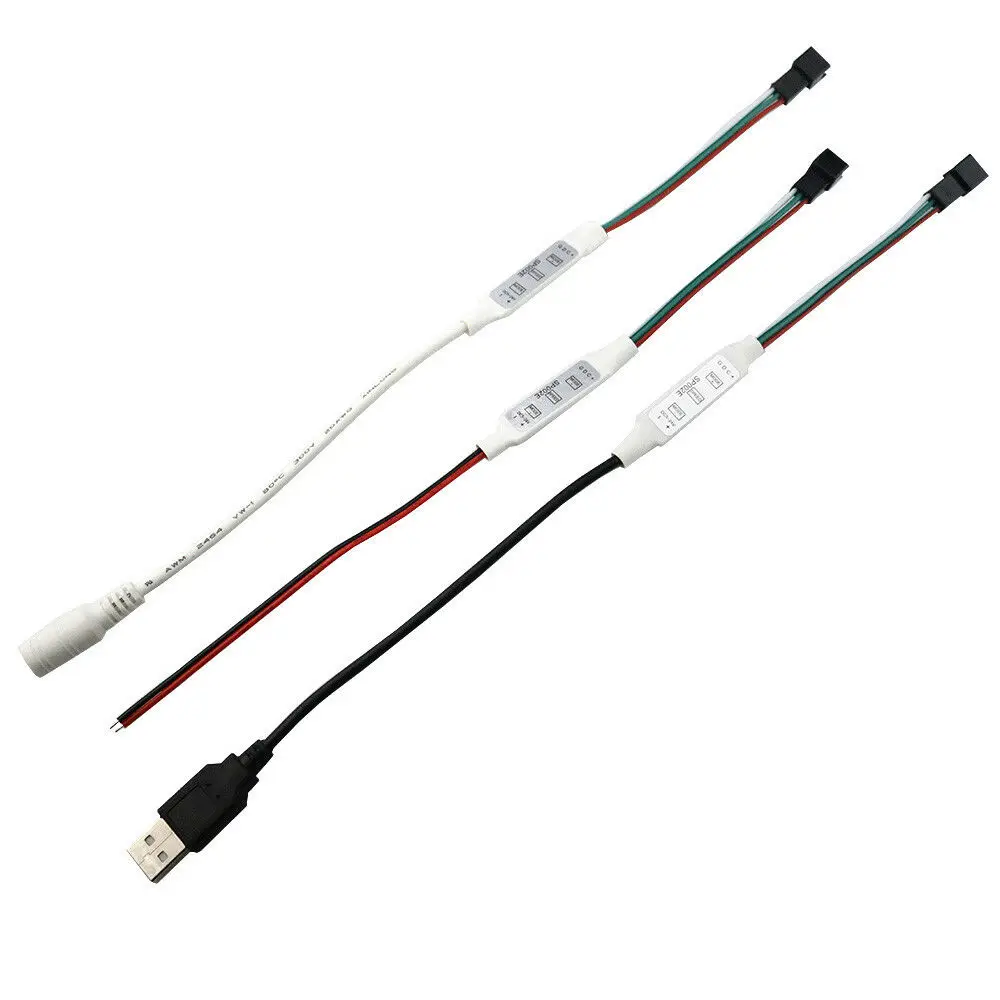 Светодиодный контроллер SP002E 3 клавишный диммер 3pin USB DC Для WS2812B WS2811 WS2812