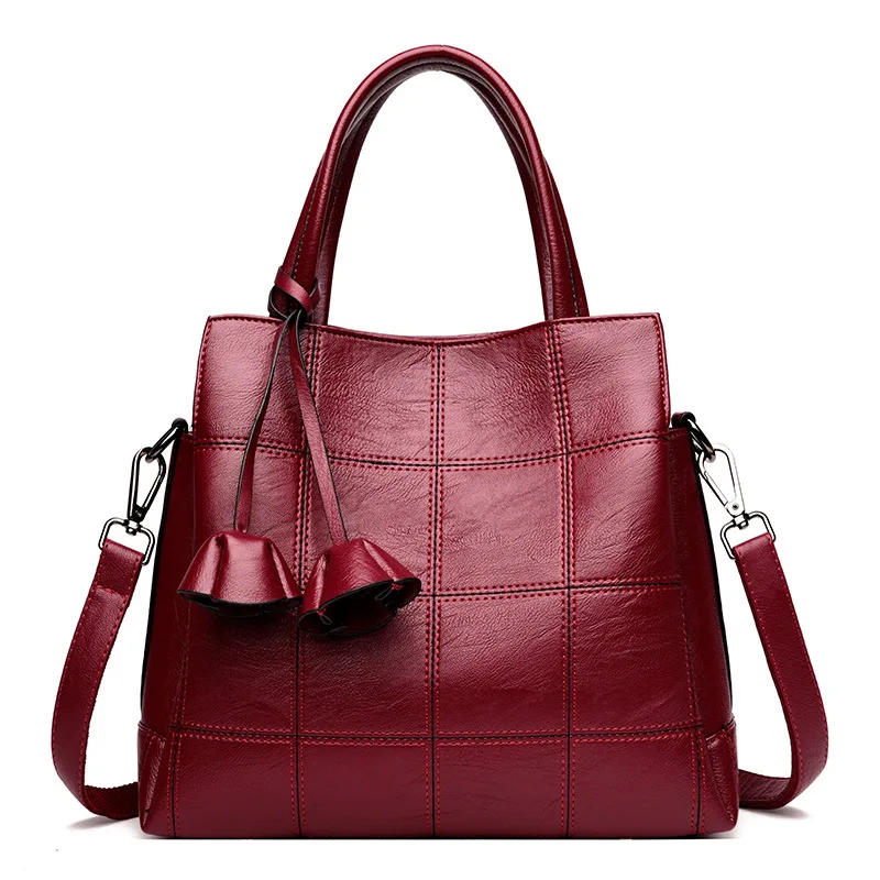 

Soft Leather 2019 New Women's Bag Fashion Mother Bag Middle Aged Women's One Shoulder Messenger Bag Large Capacity Handbag